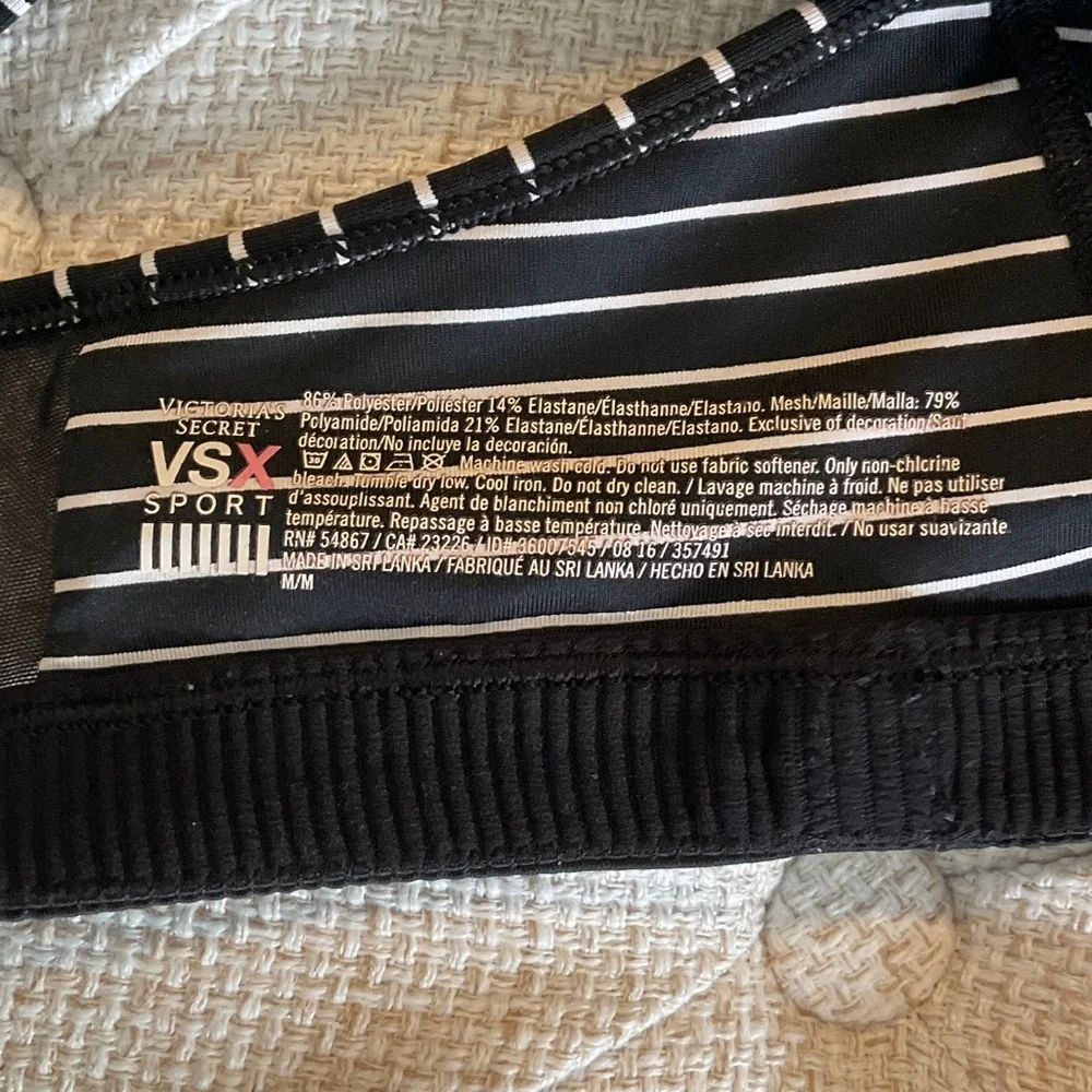 Victoria's Secret Black and White Striped Bra
